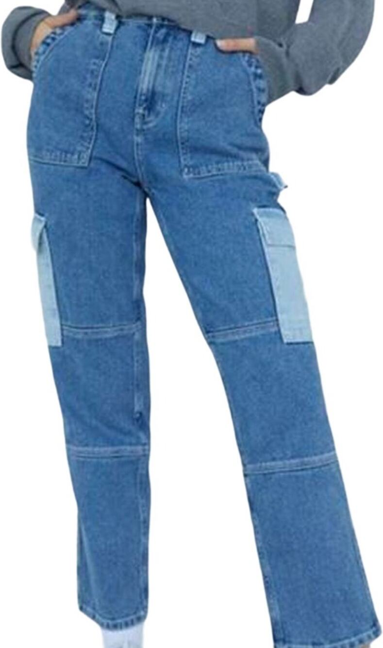 PacSun Two-Tone Patchwork 90s Pants Baggy Cargo Skate Carpenter High Rise 24"